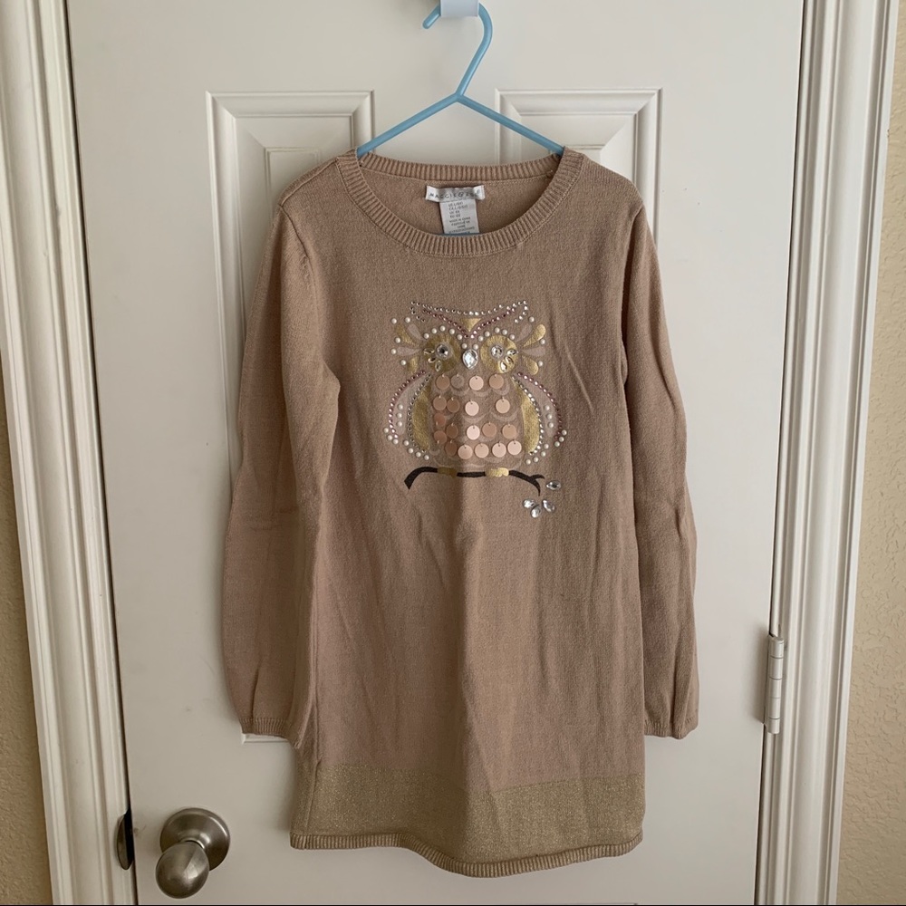 Maggie & Zoe owl sweater dress Size 6/6X